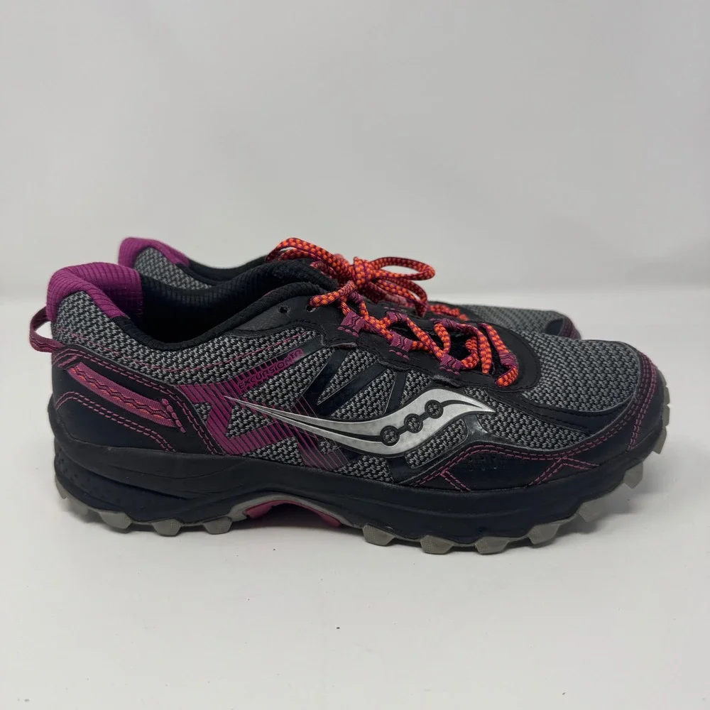 Saucony Excursion TR12 Womens 8.5 Trail Running‎ Shoes Black Purple S10392-20